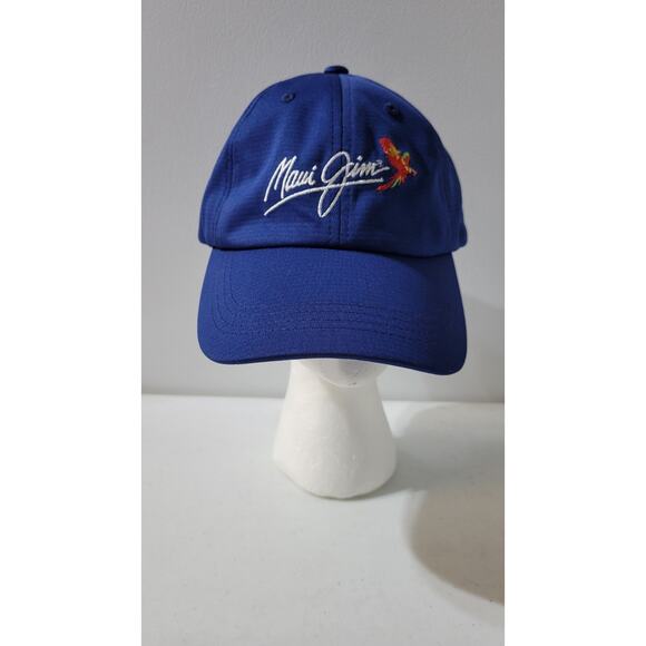 Maui Jim Hawaii Hat Youth Adjustable Logo Strapback Trucker Mesh Cap Blue - Picture 1 of 3